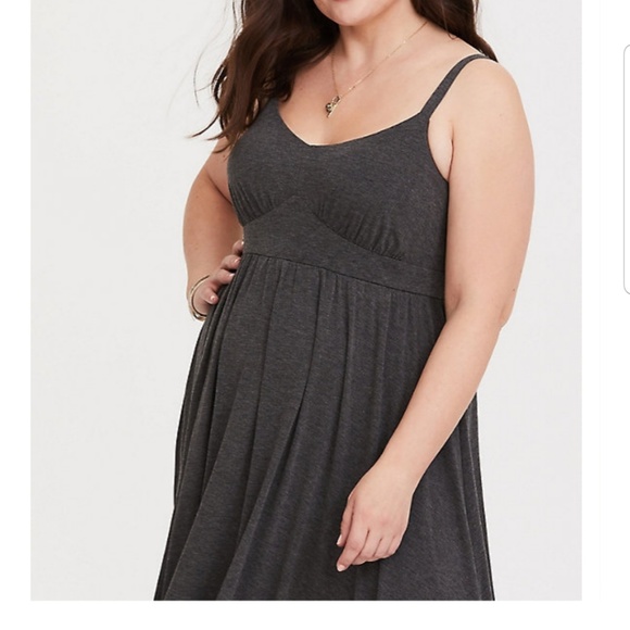 Grey Jersey Tiered Maxi Dress - Picture 3 of 3